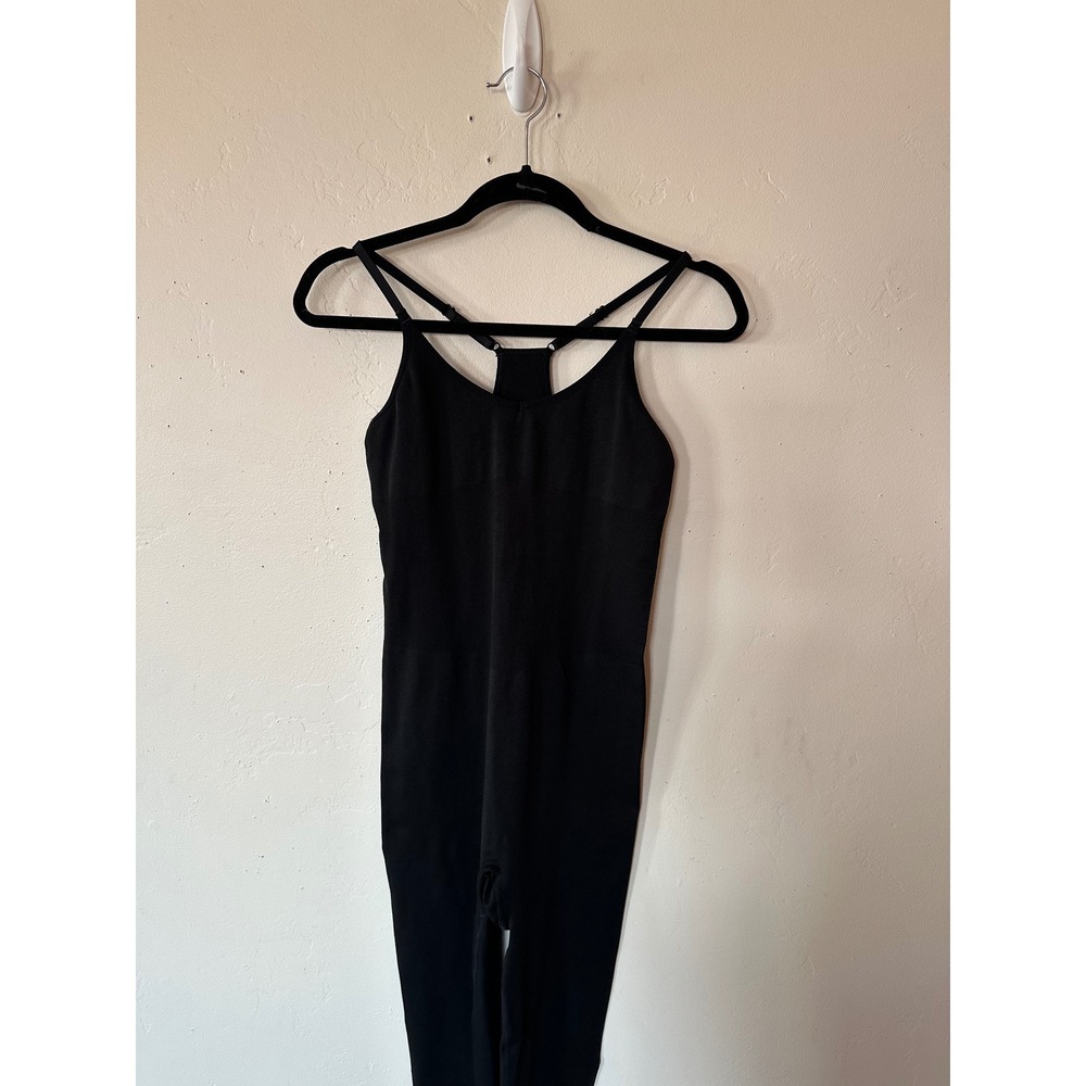 Pink Active Bodysuit Small Black  Seamless Racerback Jumpsuit Unitard 
Costume